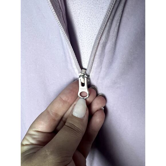 More Than Magic Velour Hoodie Girls Size X-Large 12-14 Lilac Sequin Zip Up - Picture 5 of 12